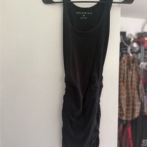 Aeropostale Black Ruched Dress